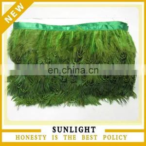 Festival Decorative Bleached Dyed Pheasant Feather Trimming Feather String thumbnail-1