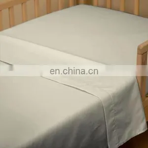 100 Cotton Bleached Hotel/hospital Single Plain Bed Sheet thumbnail-1