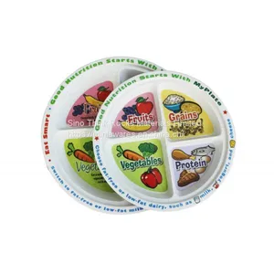 Unbreakable Four-section Melamine Divided Food Tray Dinner Plate thumbnail-2