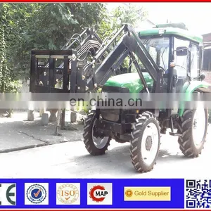 4 Wheel Tractor 80hp 4wd Farm Tractor With Front Loader Fork thumbnail-1