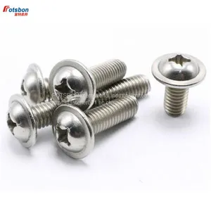 M2/M2.5/M3 Cross Recessed Raised Counter Pan Head Pad Screws 304 Stainless Steel Flat Tail Screw Vis Vida Viti Phillip PC DIN967 thumbnail-5