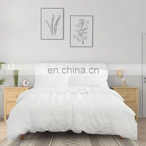 Amazon Basics White 100% Cotton Soild Full Duvet Cover Set For European thumbnail-1