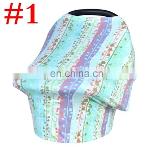 Hot Selling Printed Shopping Cart Car Seat Canopy Multi Use Breastfeeding Cover up Stroller Car Seat Baby Nursing Cover thumbnail-3
