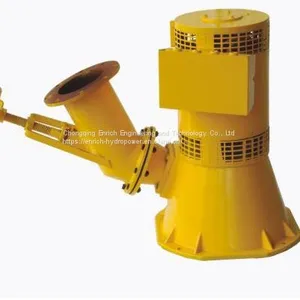 0.6KW to 5KW Mini Small Micro Alternative Dual Wheel Impact Type Hydroelectric Hydro Hydraulic Power Water Turgo Inclined Jet Turbine Angular Impulse Turbine Generator Pico Turbine Permanent Magnet Excitation Generator For Homes Farm Use thumbnail-5