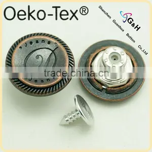 Antique Copper Color Zinc Alloy Tack Buttons thumbnail-1