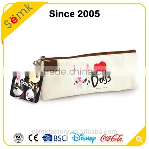 Hot Sale Polyester Magnetic Animal Printing Cotton Pencil Case for Girl thumbnail-3