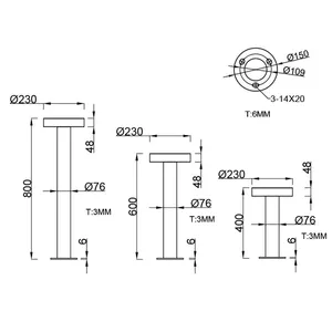 IP65 Mushroom Garden Led Bollard Light Outdoor Waterproof thumbnail-3