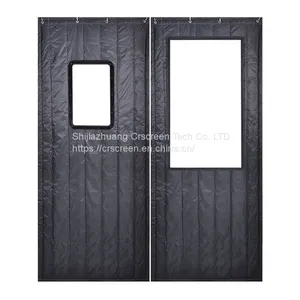 Customized Size Warm Insulated Windproof Keep Warm With Doors Magnetic Fabric Screen Cotton Door Curtain thumbnail-4