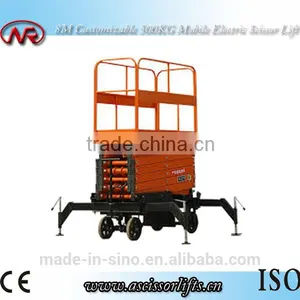 SJY0.5-8 8M Customizable 500KG Mobile Electric Scissor Lift thumbnail-3