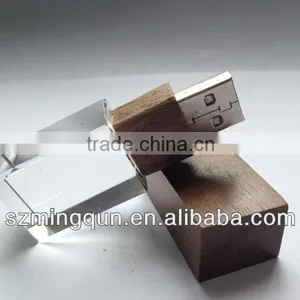 Special Wooden Crystal USB Pendrive With Differnet Shapes Crystal 3D thumbnail-3