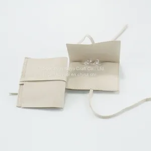 Suede Fabric Jewelry Earrings Ring Necklace Drawsrting Packaging Bags Pouch thumbnail-4