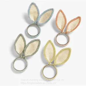 Easter Table Decor Bunny Rabbit Ear Napkin Rings For Home Party Wedding thumbnail-1