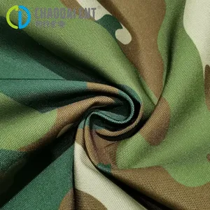 Sustainable Woven Plain 150D/3*10S Camouflage Printing 100%Ocean RPET Recycled Polyester Canvas Fabric for Bags & Shoes thumbnail-1