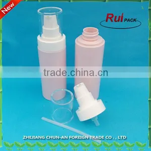 Round Pink Color Empty PET Foam Bottle / Plastic Bottle With Foam Pump 100ml 200ml Foam Pump thumbnail-1