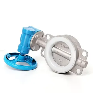 Durable Stainless Steel Butterfly Valve With NBR Umbrella Valve Epdm PTFE RPTFE Seat for Fluid Control thumbnail-2