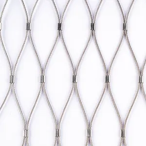 Custom Bird Aviary Enclosure 316 Stainless Steel Wire Rope Mesh Woven Zoo Mesh thumbnail-2