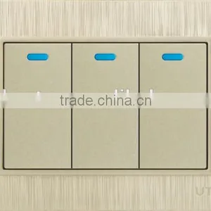 LED Mirco Point Switch, 3 Gang 1 Way Switch thumbnail-1