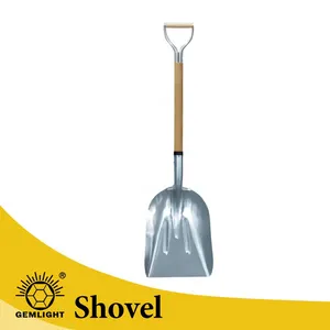 Heavy Duty Metal Snow Shovel 15 Inch Aluminum Blade for Ice Scraping Driveway Garage Outdoor Use, Bulk Snow Shovels Factory thumbnail-1