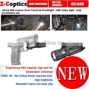 China 500 Lumen Gree Tactical Flashlight LED Light thumbnail-1
