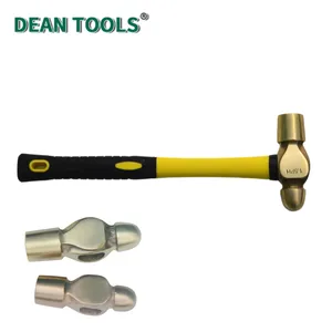 Non-Sparking Brass Hammer Ball Pein,Brass Ball Pein Hammer With Fiberglass Handle,Spark Free Safety Copper Hammer thumbnail-4