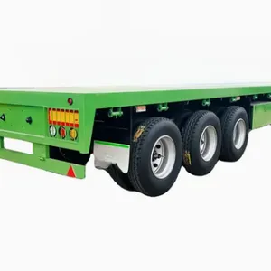 3 Axle 40ft Flatbed Semi Trailer Heavy Duty thumbnail-1