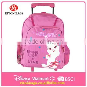 Top Seller Top Quality Humanized Design Wholesale Kids Trolley Bags Backpack Bag School Bags With Wheels for Girls thumbnail-1