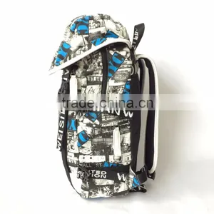 2016 Fancy Looking Korean Style Pre Printed Canvas Backpack thumbnail-3