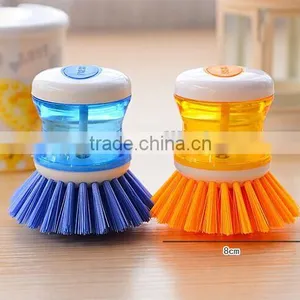 High Quality Pan Brush, Dish Brush With Soap Dispenser thumbnail-2