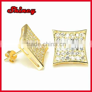 High Quality Mirco Pave Zircon Earring With Gold Plated Stud Earrings thumbnail-1