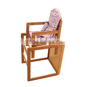 High Quality Advanced Child Adjustable Wooden Baby Feeding High Chair Lifting Baby Chair thumbnail-2
