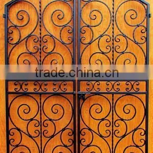 Wrought Iron Wine Cellar Door With Glass,pre Hung thumbnail-4