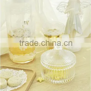 Creative Tea Coffee Sugar Candy Jar Storage Glass Bowl With Lid thumbnail-4