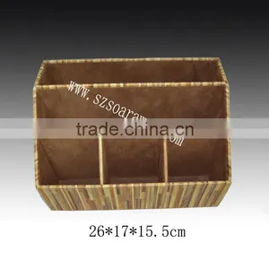 Pu Faux Leather Tidy Tray Pen Pot Desk Orgainser Hot Sell Brush Pot Multifunction PU Leather Pen Desk Organizer thumbnail-3