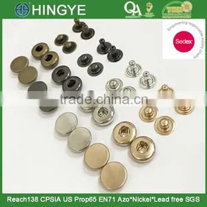 Sedex Audited 2 Pillar Factory Metal Pree Studs Snap Button thumbnail-1