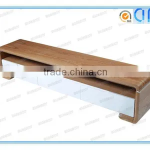 2015 Lacquer Plasma Natural Venner White Drawer MDF TV Stand1456F thumbnail-1