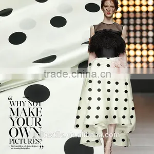 Dot Pattern Printed 16mm Stretch Silk Fabric thumbnail-4