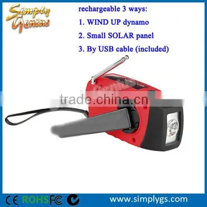 (FBA) OEM Hand Crank fm Radio, Hand Crank Dynamo Radio, N29FM Solar Radio fm thumbnail-2