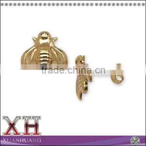 Pretty Design Sterling Silver 14K Gold Children's Bee Stamped Earrings thumbnail-1