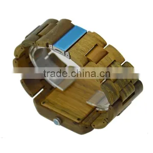 Natural Handsmade Men's Wooden Watch Bamboo Bracelet thumbnail-4