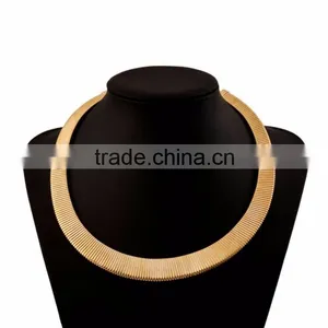 Wholesale Big Gold Stainless Steel Choker Chocker Necklace Jewelry thumbnail-4