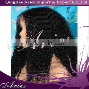 100% Indian Remy Human Hair Jerry Curly Fashion Full Lace Wigs thumbnail-1