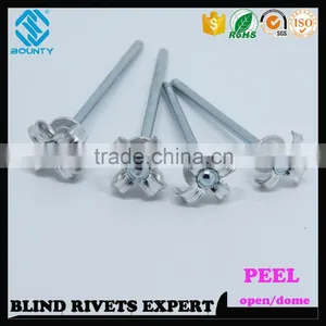 HOT SELLING OPEN END MANUFACTURER DOME HEAD ALUMINUM POP PEEL TYPE RIVETS thumbnail-5