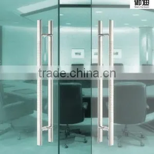 Stainless Steel Material H Shape Glass Door Pull Handle thumbnail-1