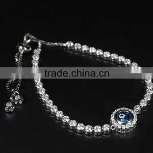 Fatima Of Hand Turkey Jewelry/Adjustable 925 Sterling Silver Opal Hamsa Bracelet/Pave CZ Diamond Evil Eye Bracelet Wholesale Quality Choice thumbnail-6