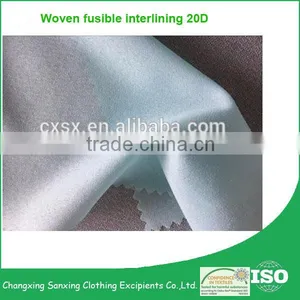 20D 100% Polyester Fabric Plain Woven Fusing Interlining thumbnail-2
