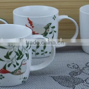 11OZ Twitter Bird Design Full Decal Print Tea Cups, Shiny Surface Porcelain Mug, KL5016-A409 thumbnail-1