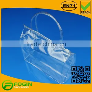 Custom Large Waterproof Cheap Transparent Plastic PVC Beach Bag thumbnail-5