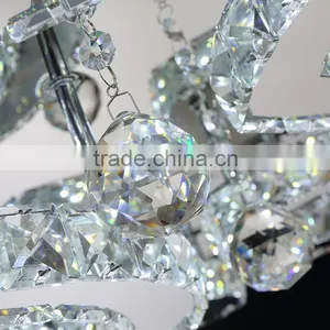 JEVEYA Lighting Modern Stainless Steel Chandelier 5730SMD K9 Crystal Ceiling Light thumbnail-3