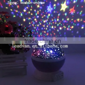 Bright Colours 360 Degree Moon Star Projection Night Light - Kids Baby Bedroom and Nursery - Great Gift Idea thumbnail-1
