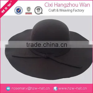 HZW Wholesale Women Wool Wide Brim Hat thumbnail-1